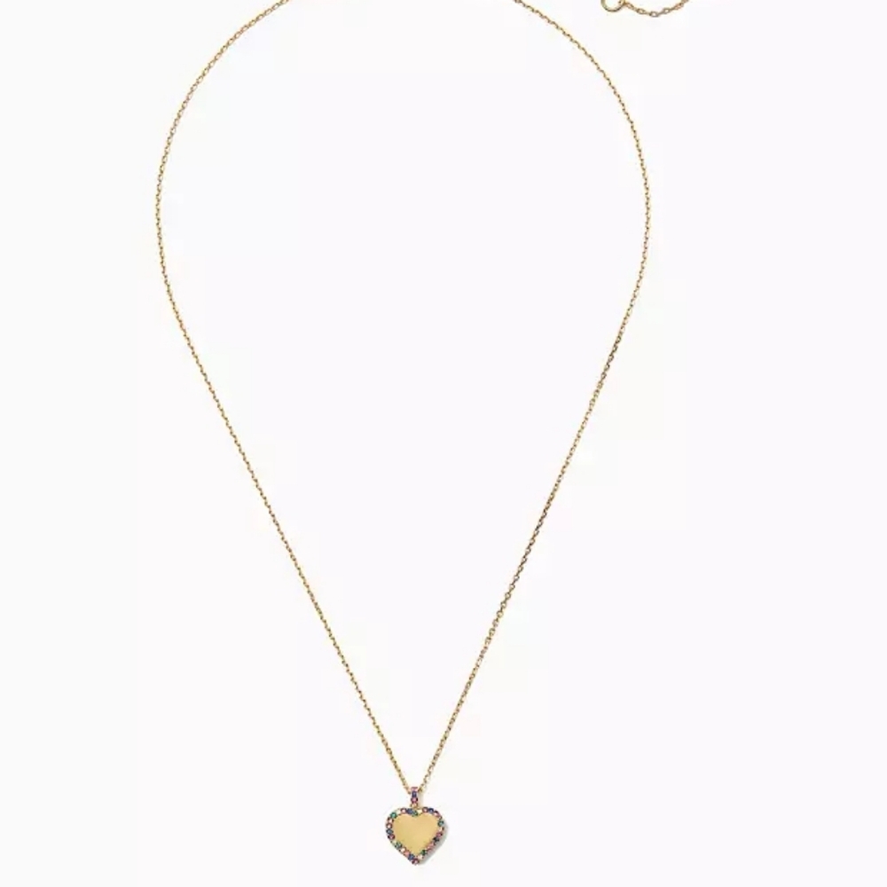 Kate Spade "Take Heart" Pendant Necklace in the "Multi" colorway